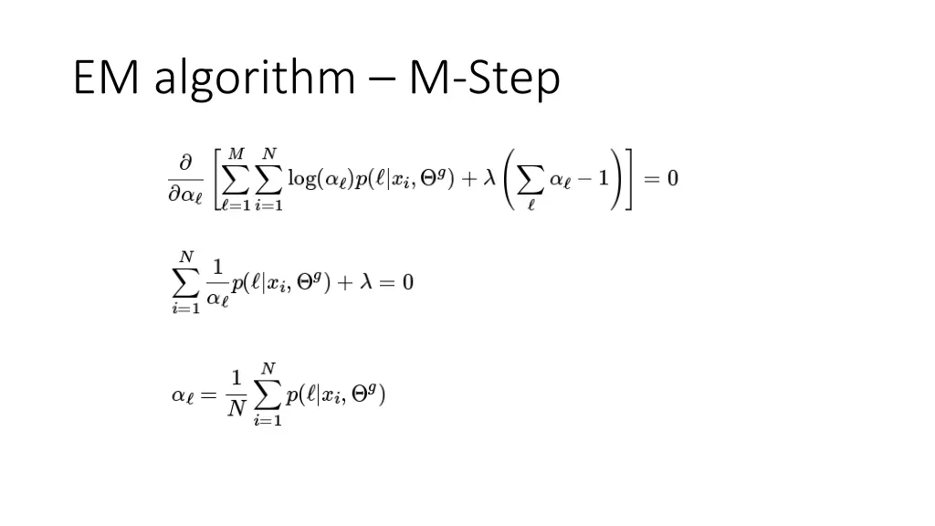 em algorithm m step