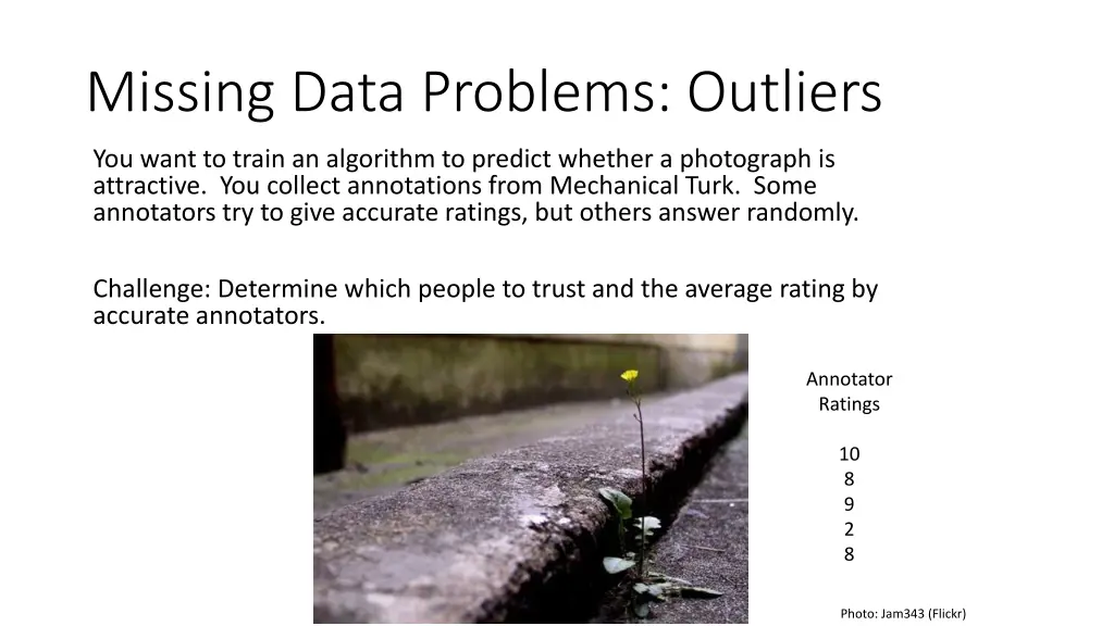 missing data problems outliers