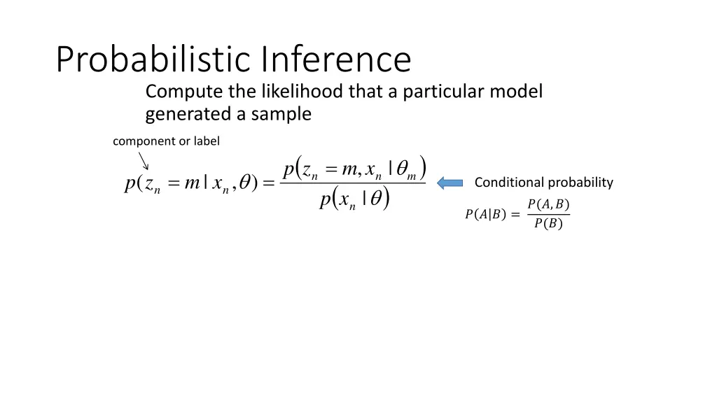 probabilistic inference compute the likelihood 1