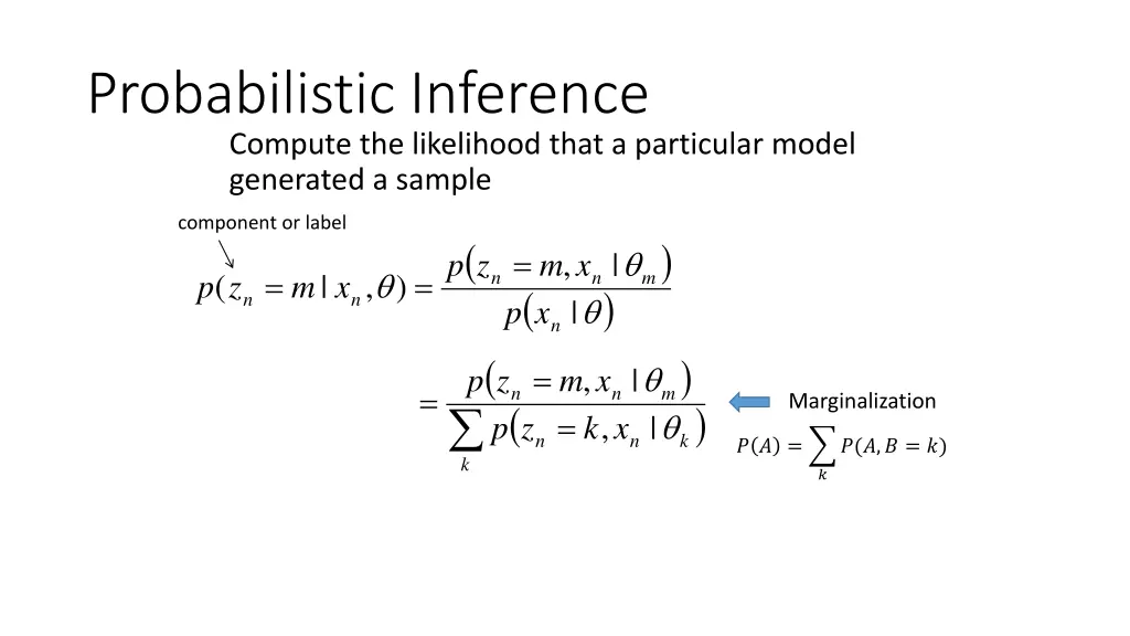 probabilistic inference compute the likelihood 2