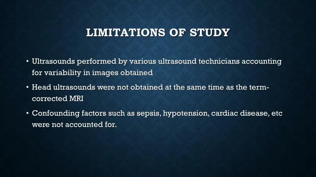 limitations of study