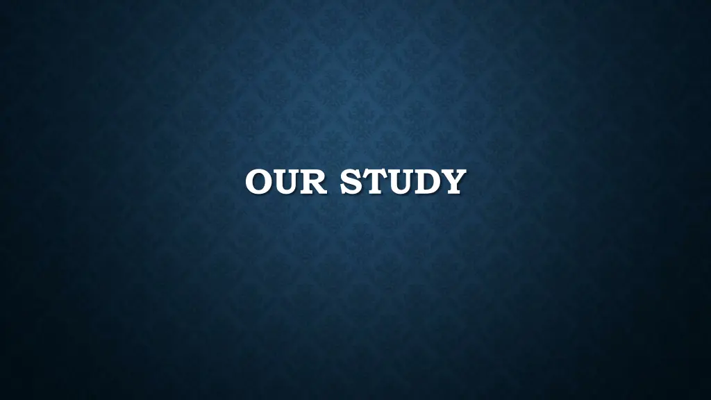 our study