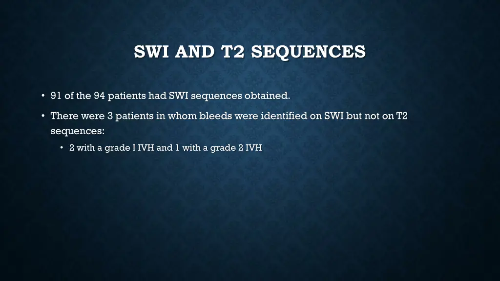 swi and t2 sequences