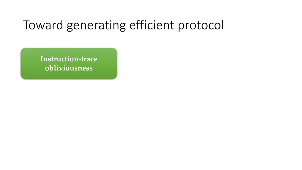 toward generating efficient protocol 1