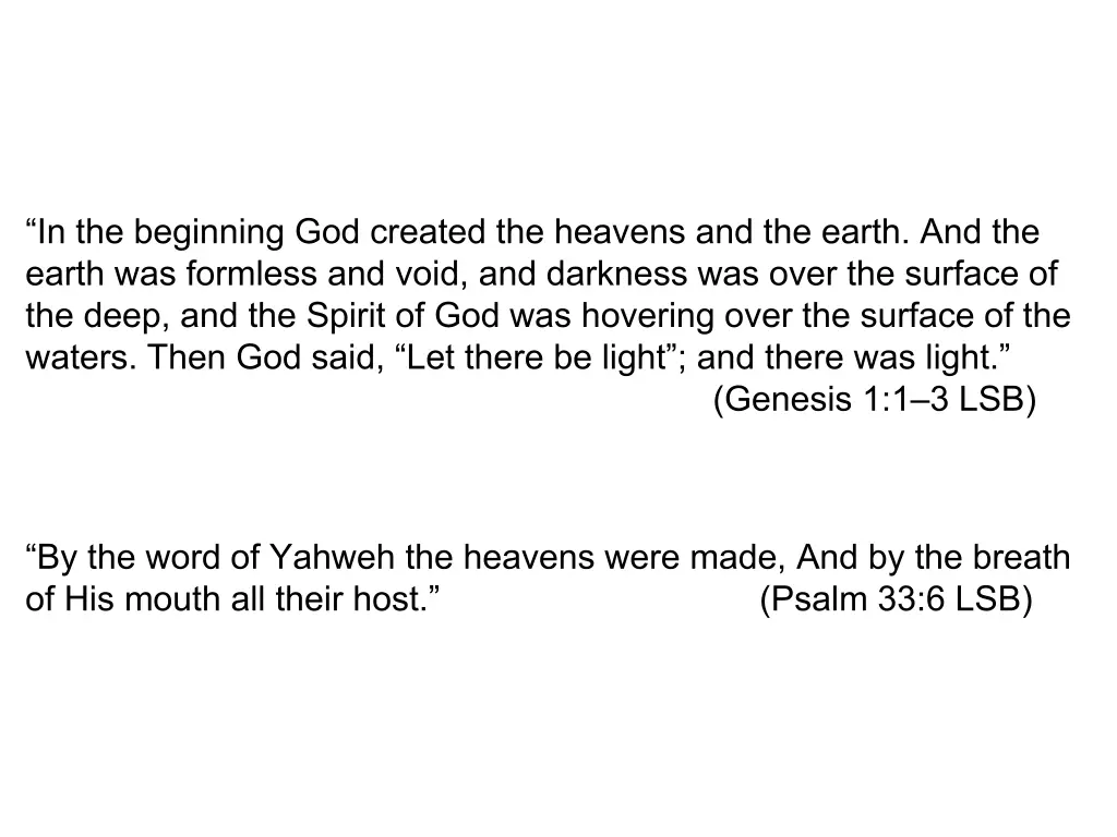 in the beginning god created the heavens