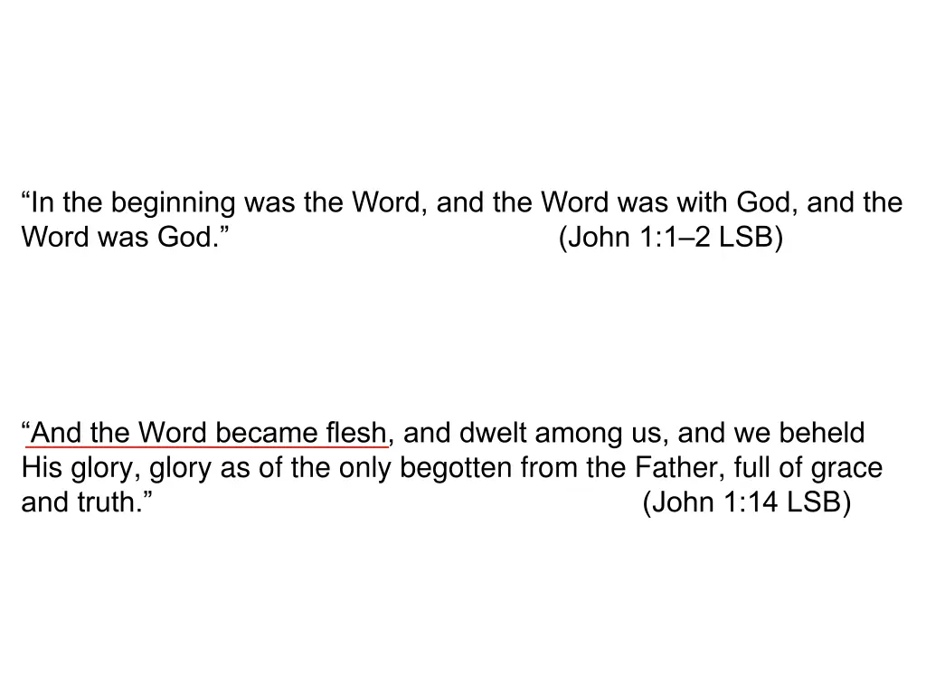 in the beginning was the word and the word