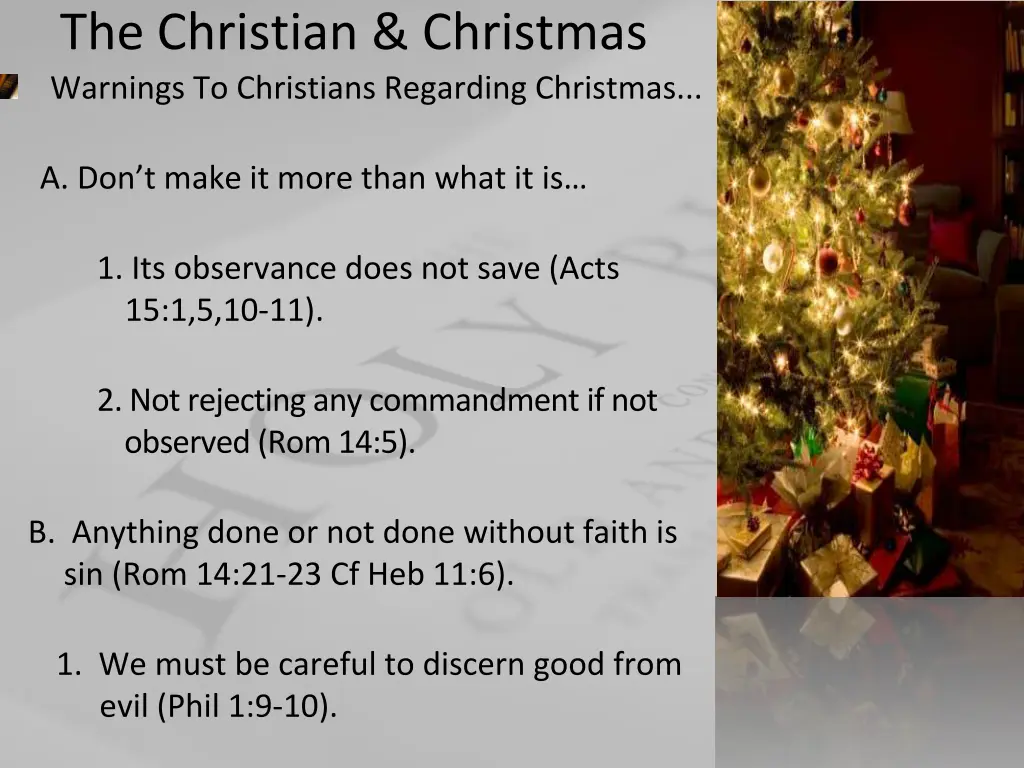 the christian christmas warnings to christians