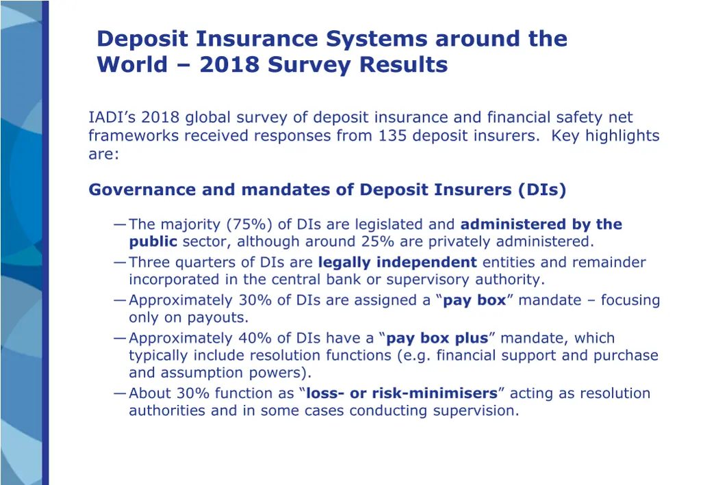 deposit insurance systems around the world 2018