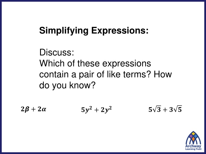 simplifying expressions