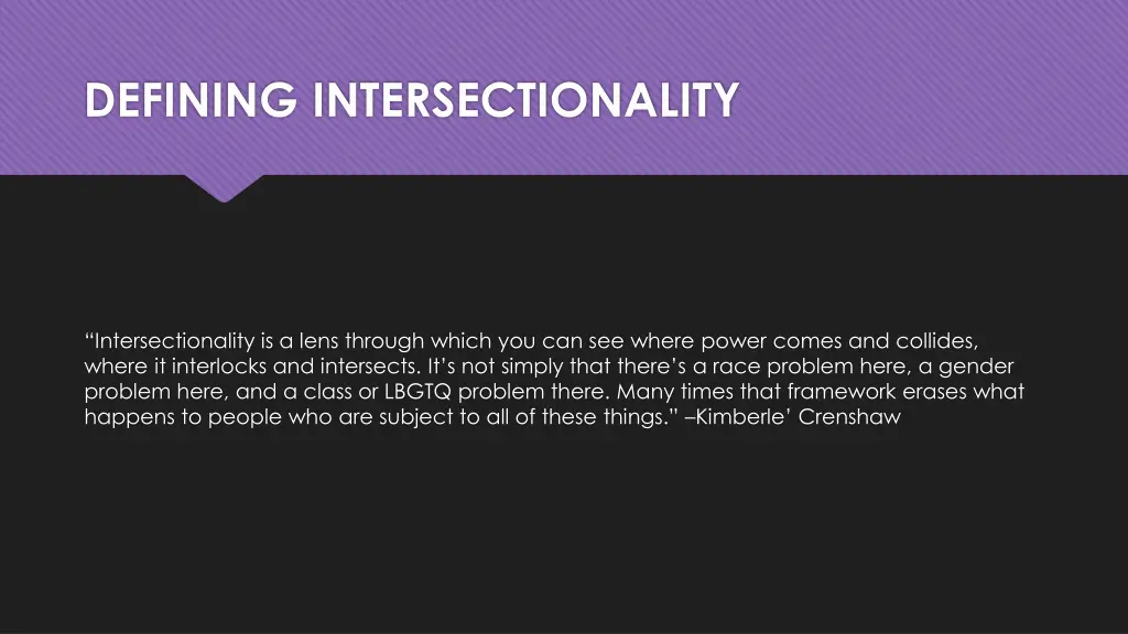 defining intersectionality