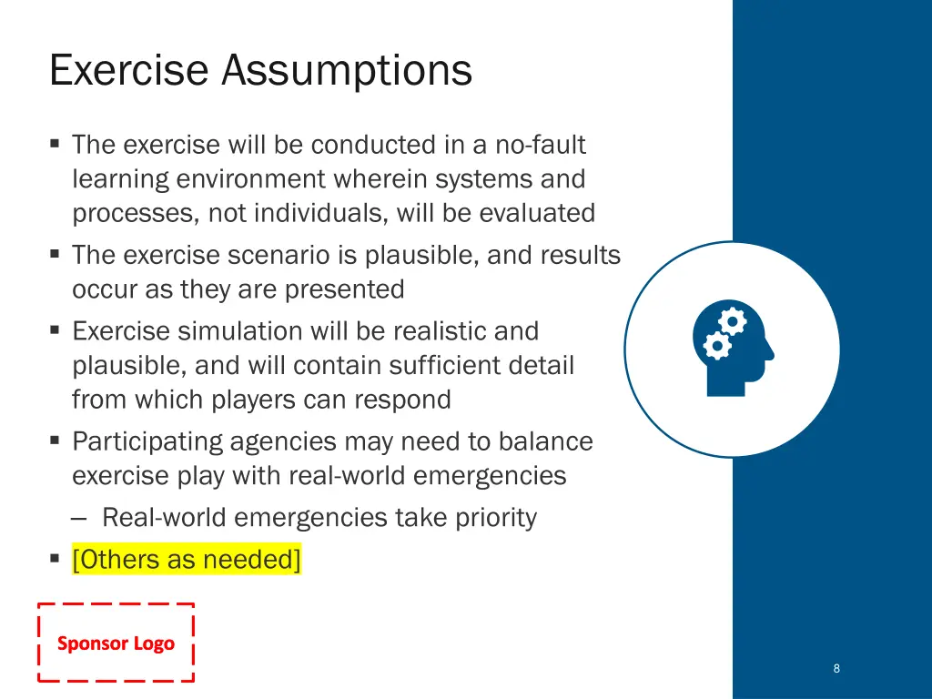 exercise assumptions