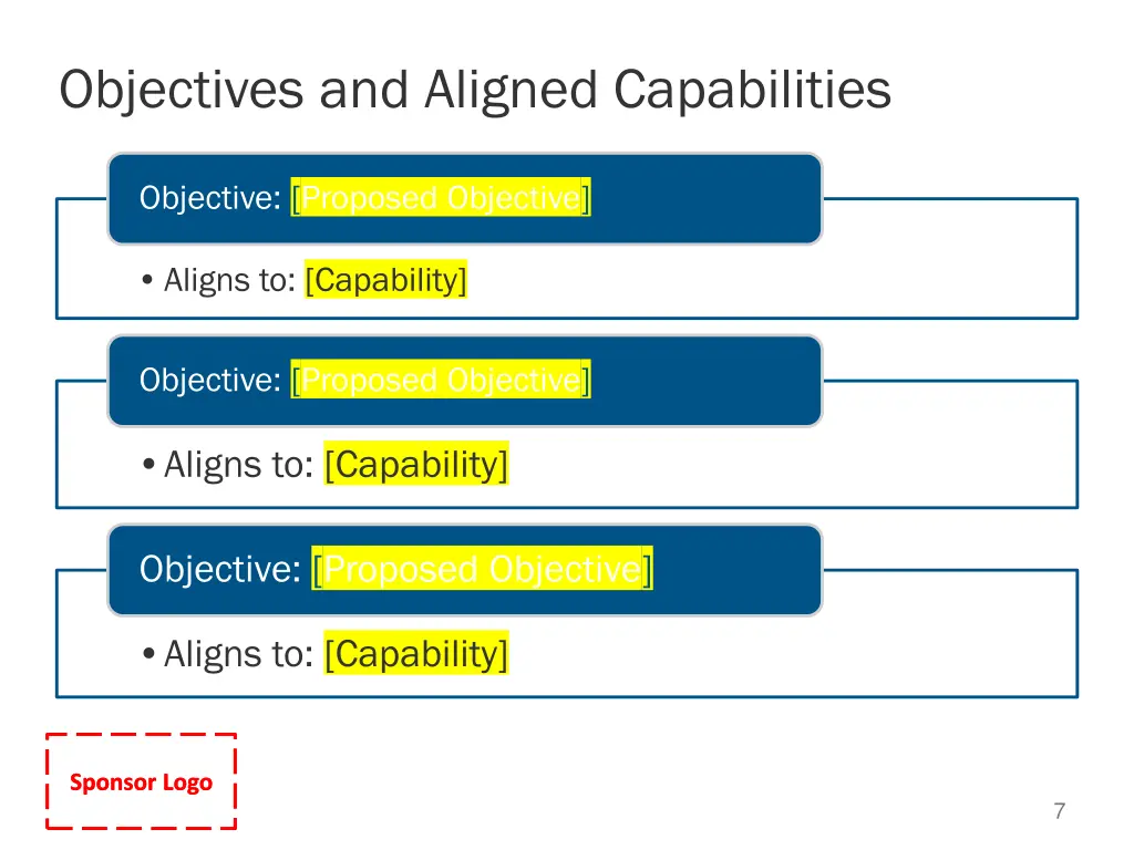 objectives and aligned capabilities