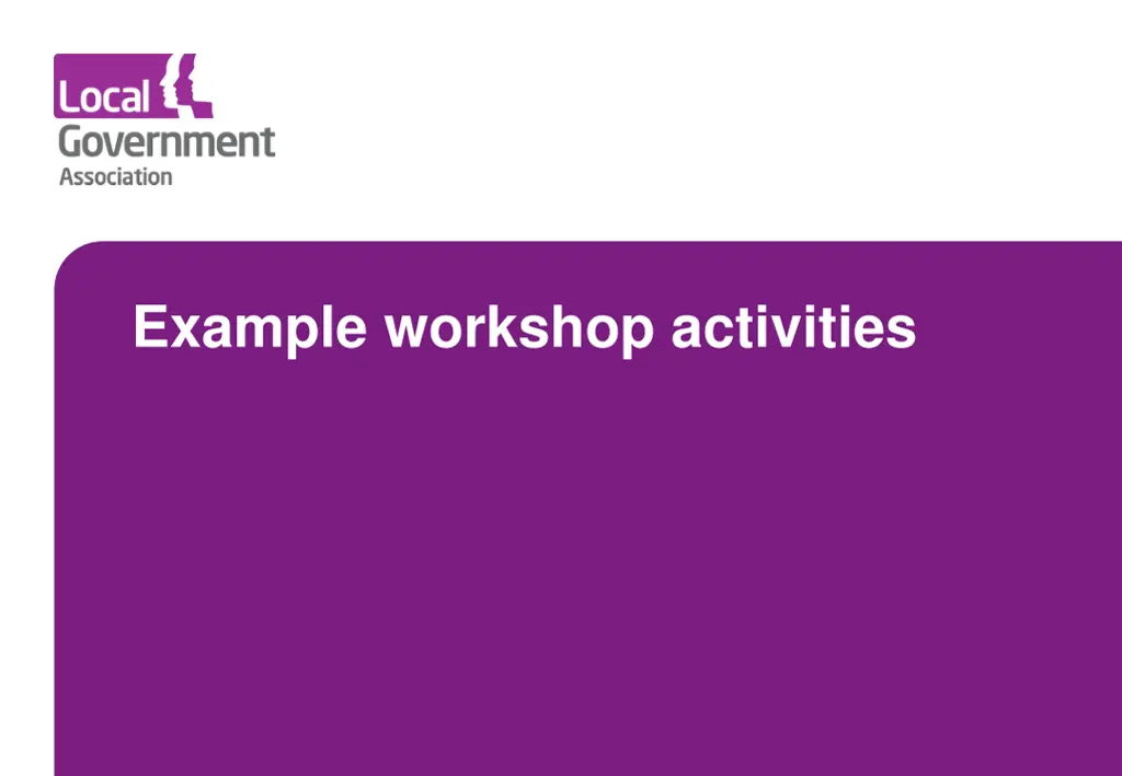 example workshop activities