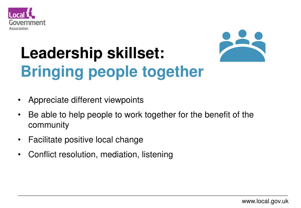 leadership skillset bringing people together