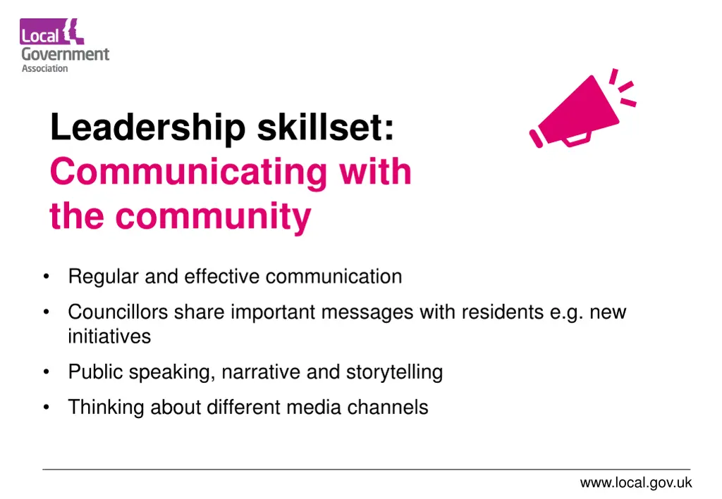 leadership skillset communicating with