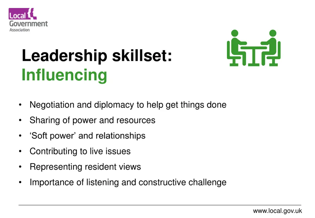 leadership skillset influencing