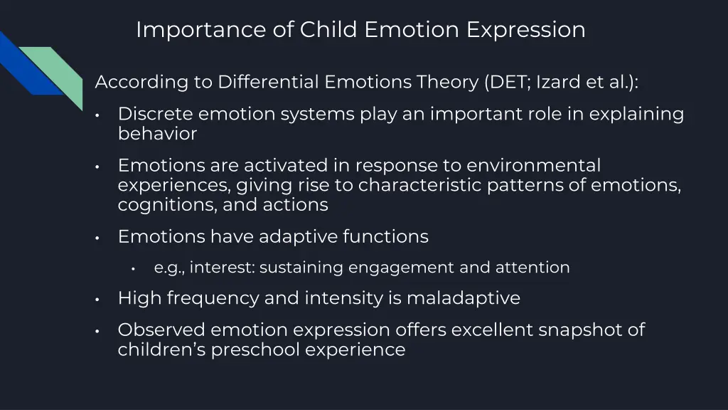 importance of child emotion expression