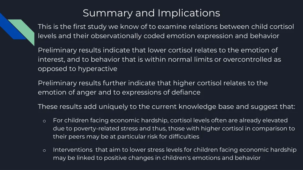 summary and implications