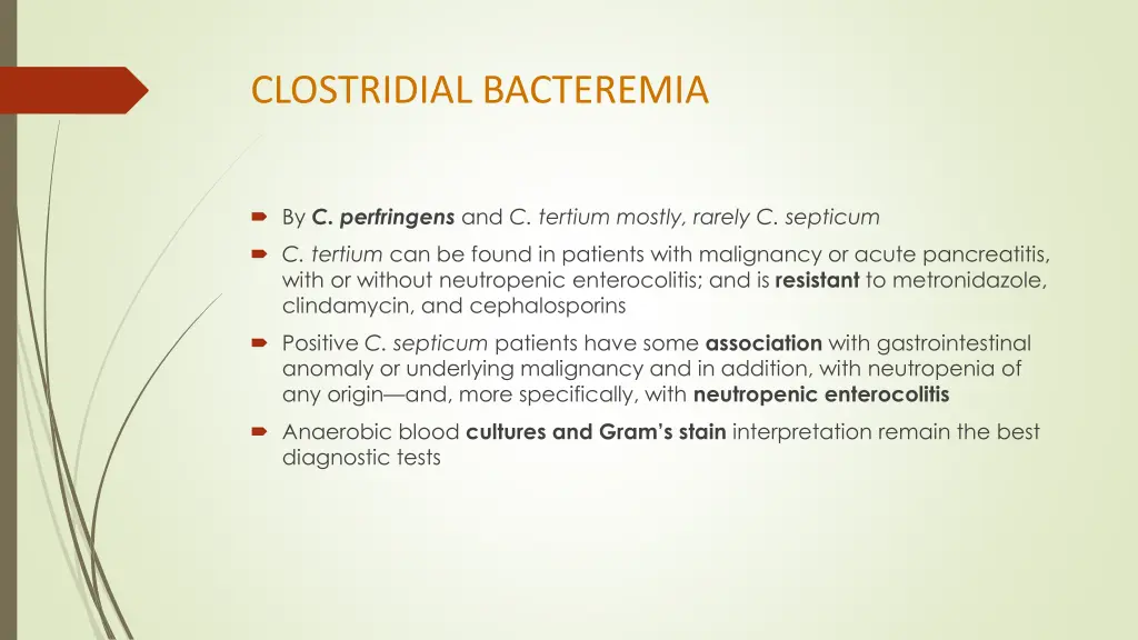 clostridial bacteremia