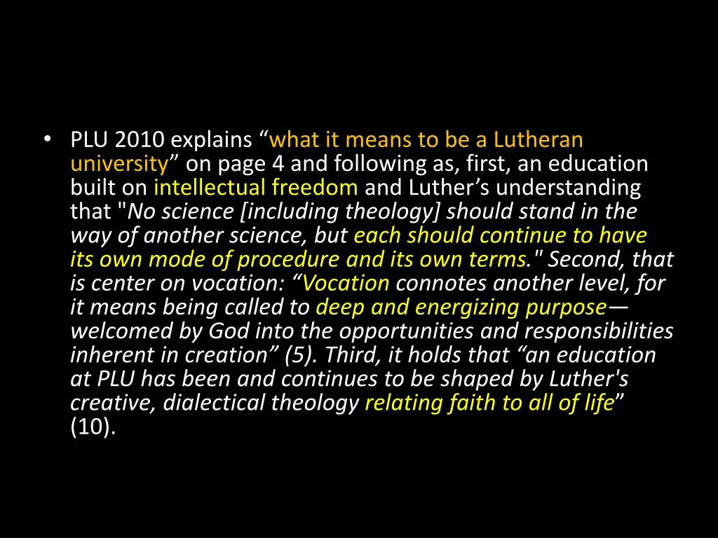 plu 2010 explains what it means to be a lutheran