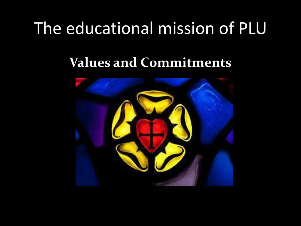 the educational mission of plu