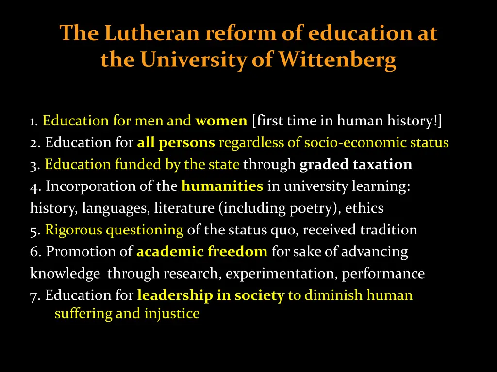 the lutheran reform of education