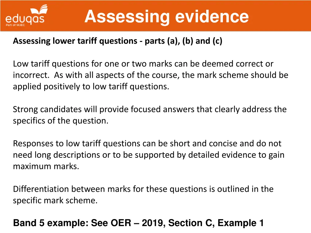 assessing evidence 18