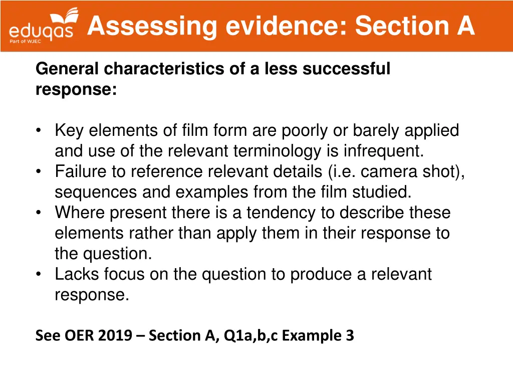 assessing evidence section a 1