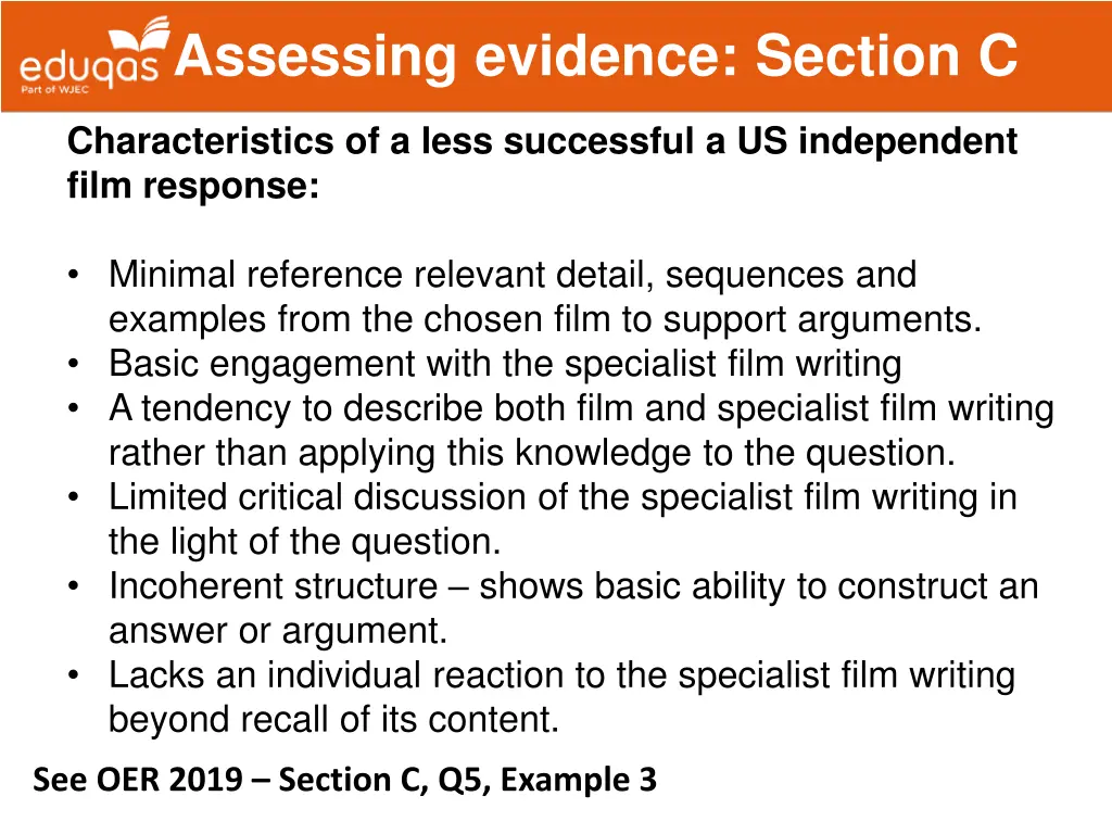 assessing evidence section c 1