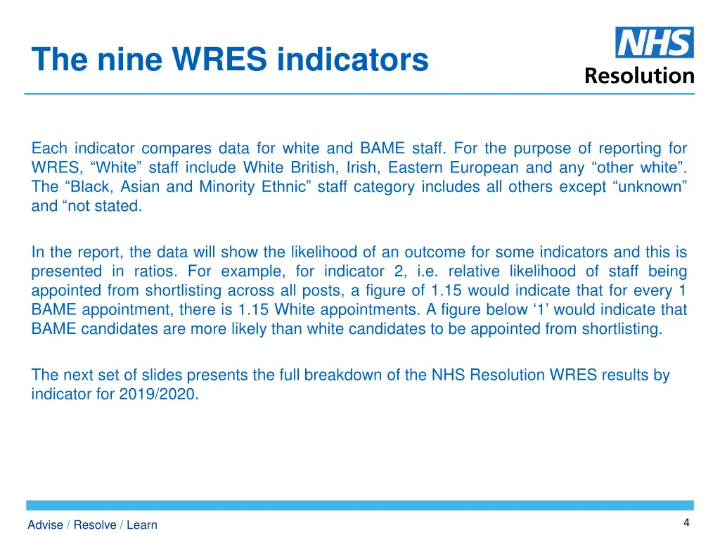 the nine wres indicators 1