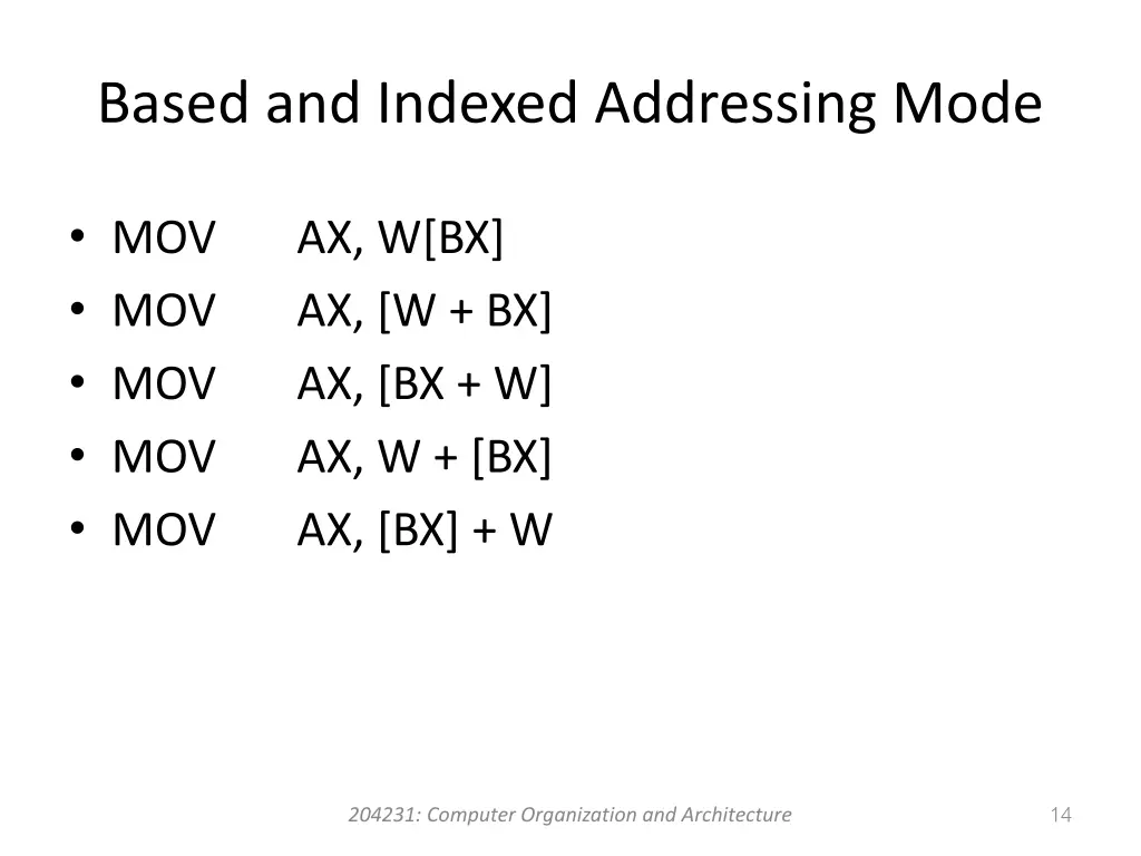 based and indexed addressing mode 1