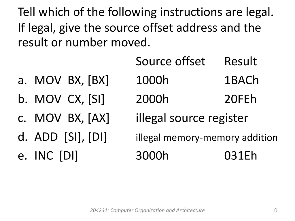 tell which of the following instructions