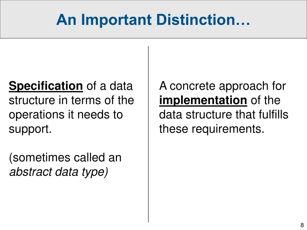 an important distinction