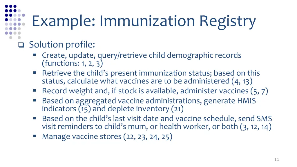 example immunization registry