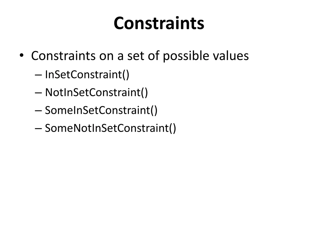 constraints 2