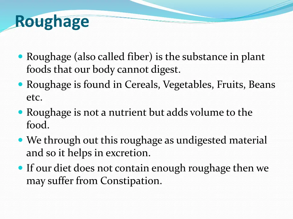 roughage