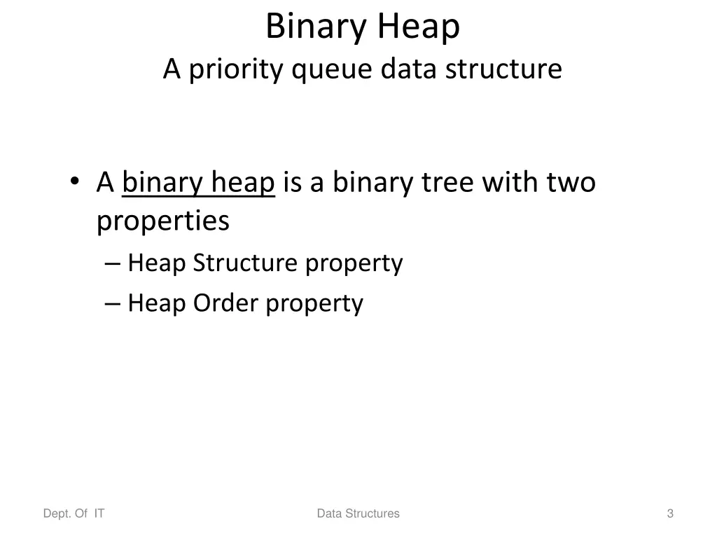 binary heap