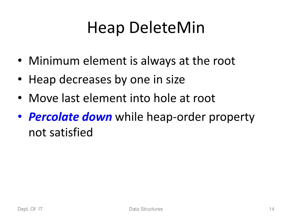 heap deletemin