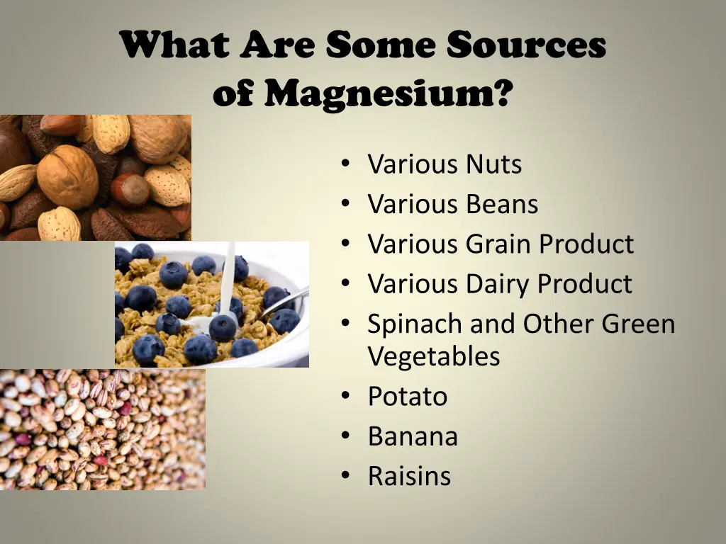 what are some sources of magnesium