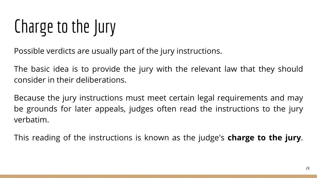 charge to the jury