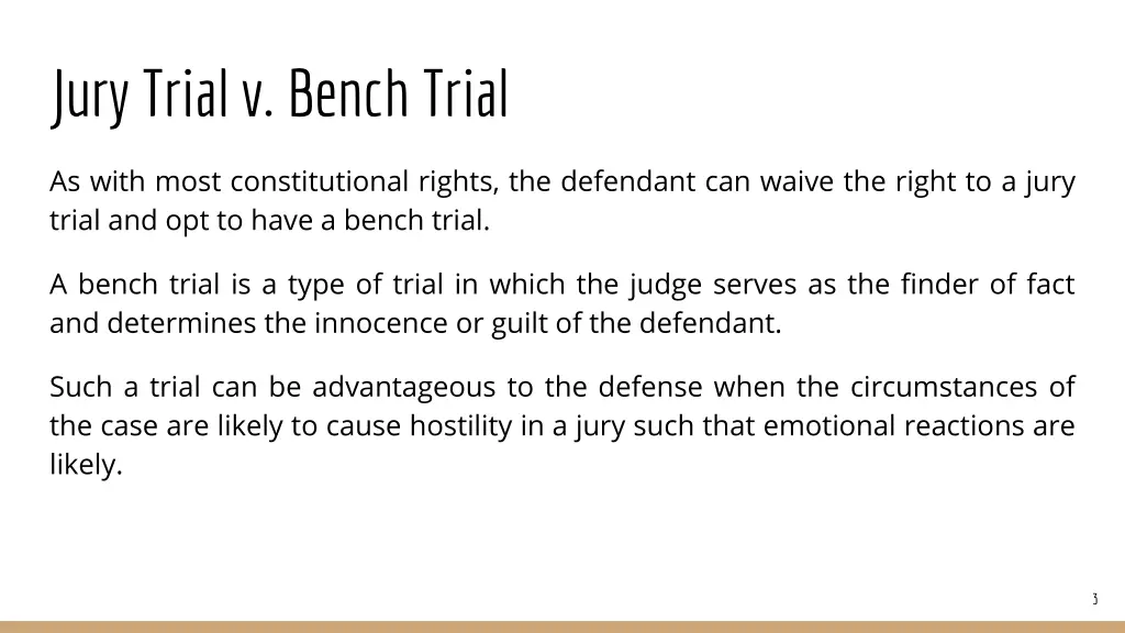 jury trial v bench trial