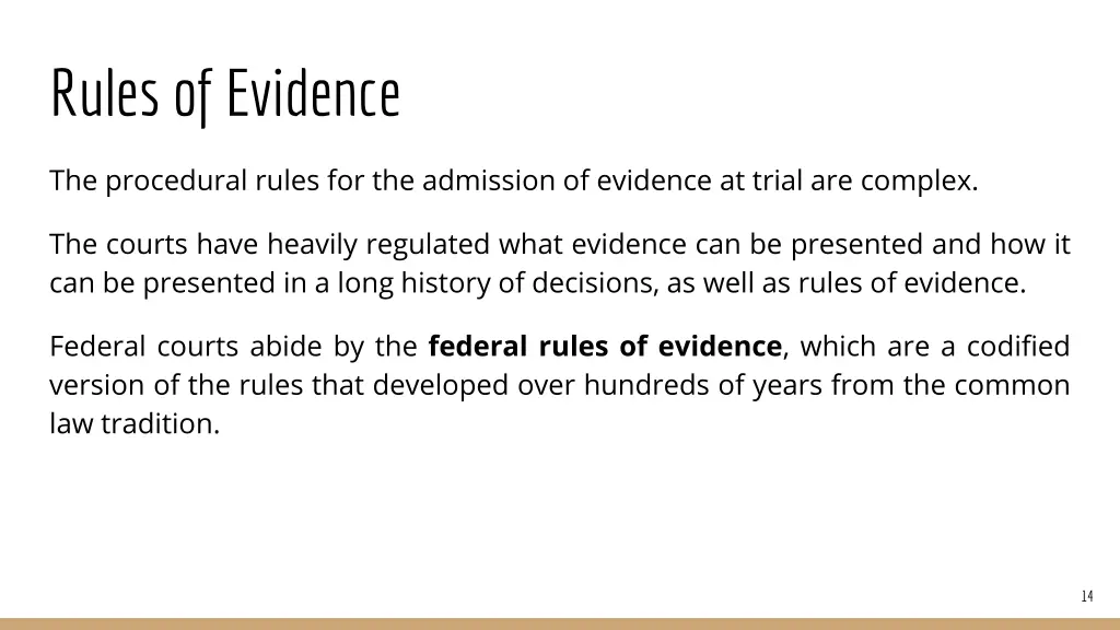 rules of evidence