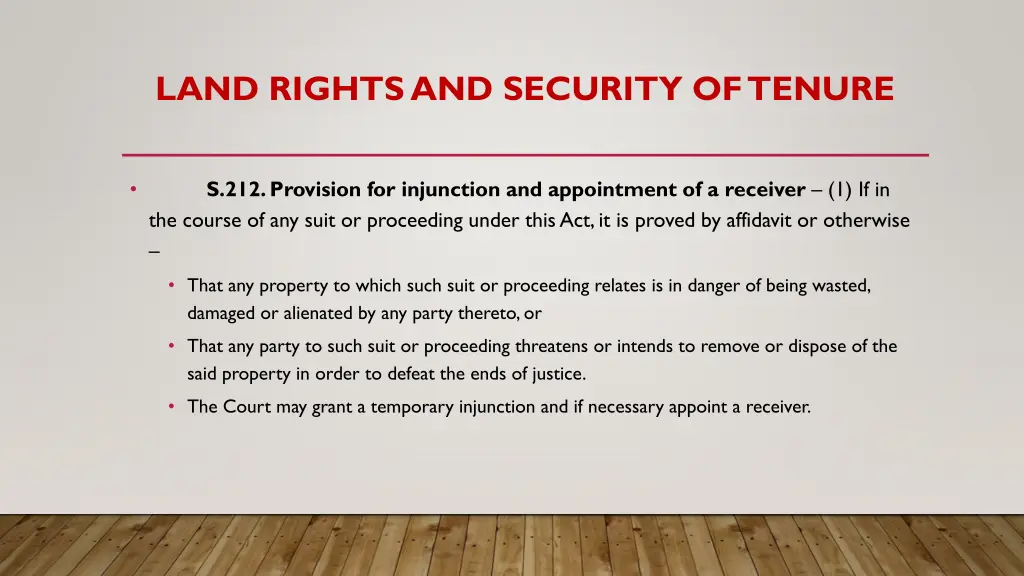 land rights and security of tenure 2