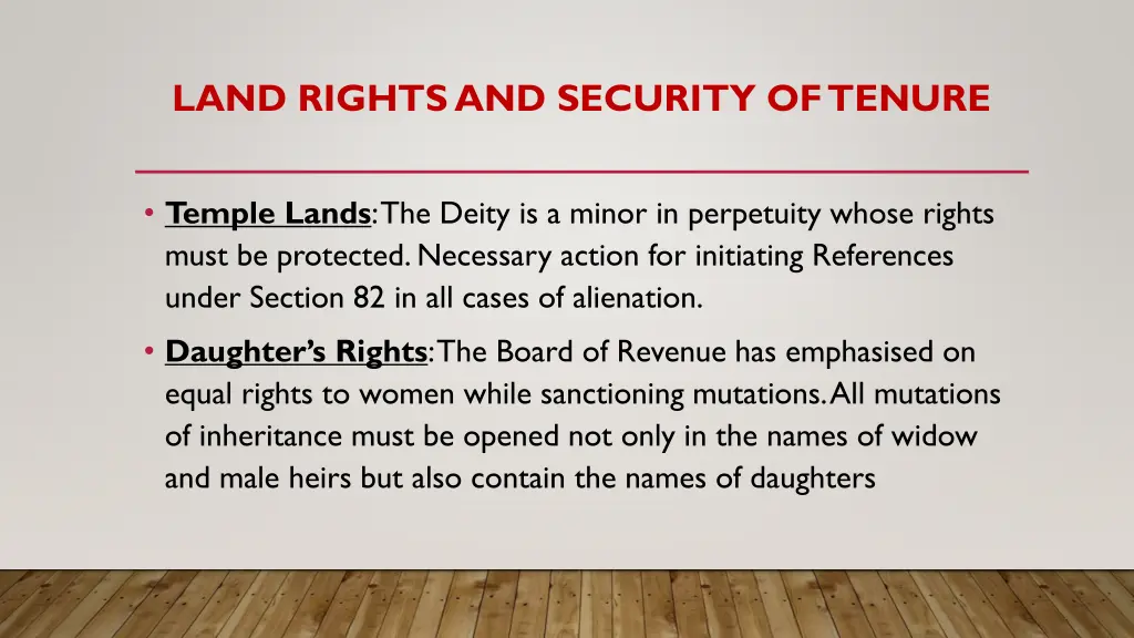 land rights and security of tenure 3