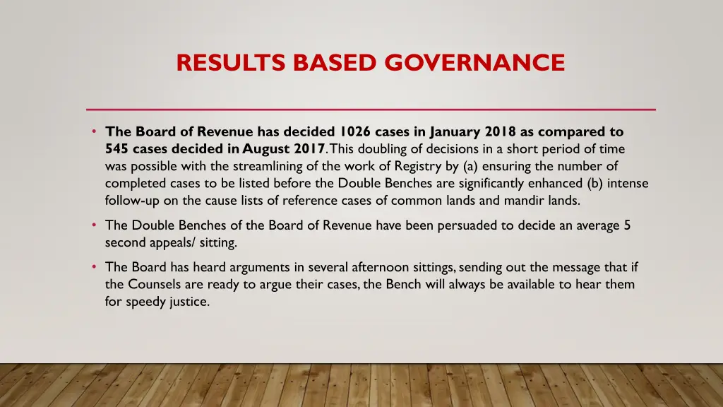 results based governance