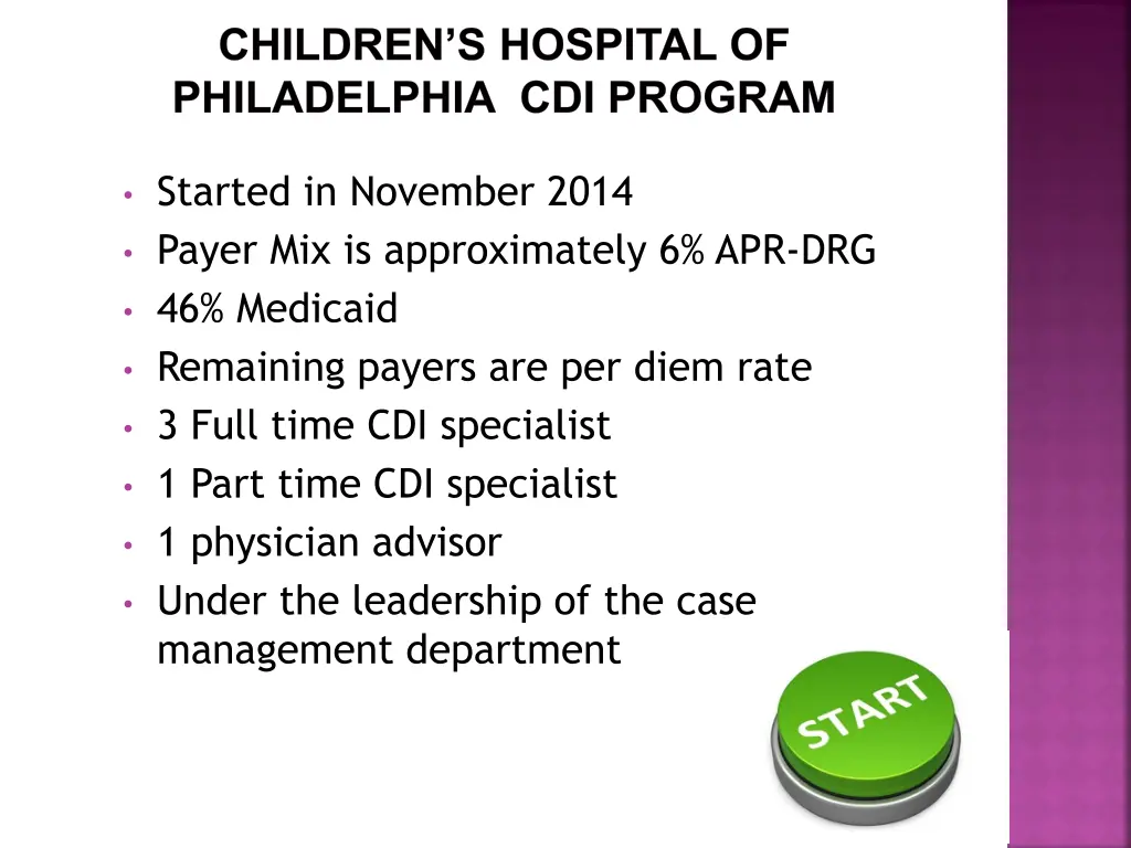 children s hospital of philadelphia cdi program