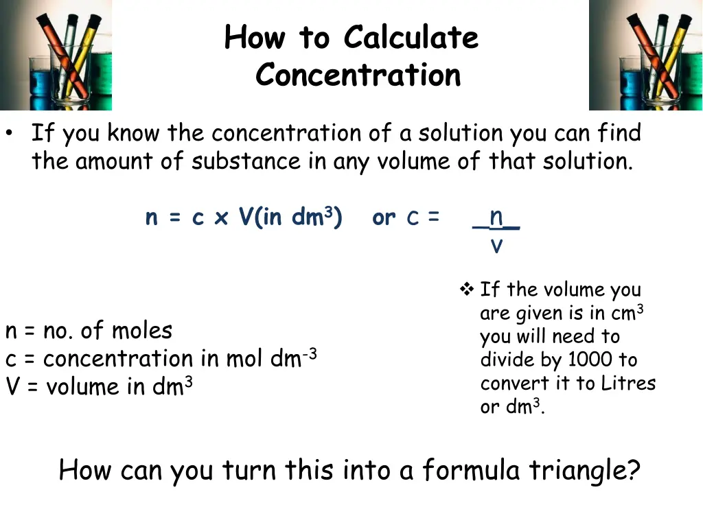 how to calculate concentration