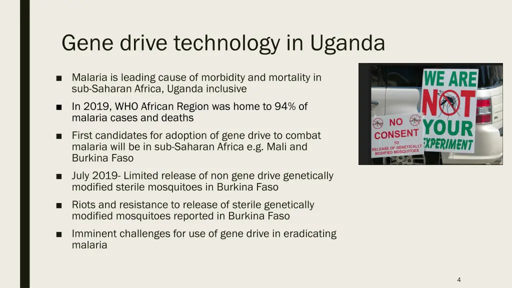 gene drive technology in uganda