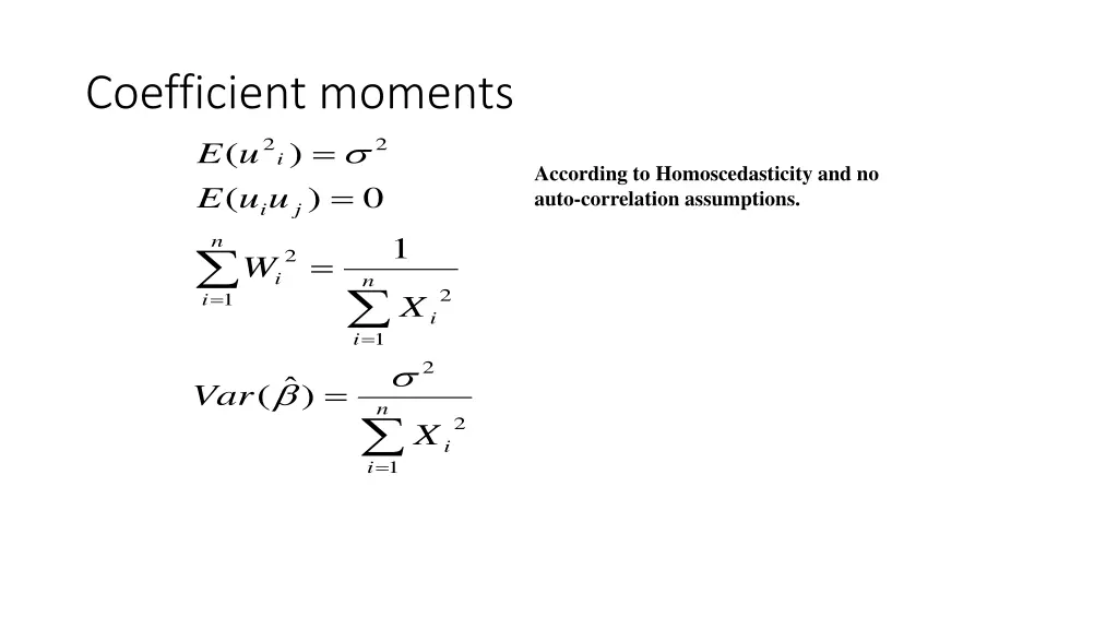 coefficient moments u e