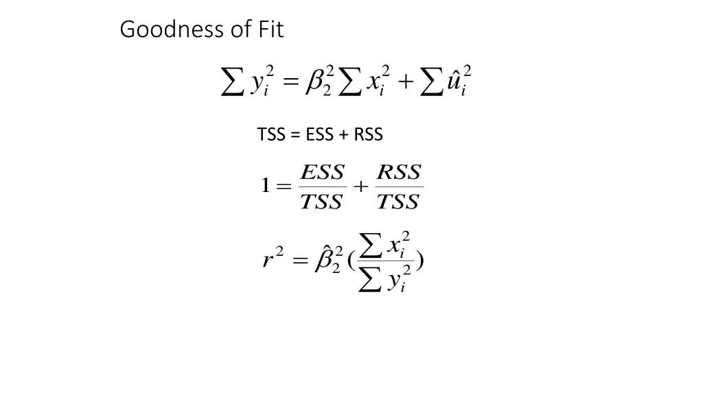 goodness of fit